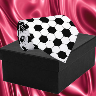 Soccer Ball Pattern Sports Tie