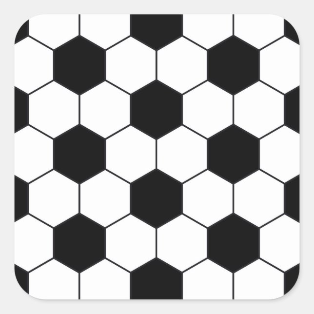 Soccer Ball Pattern Square Sticker (Front)