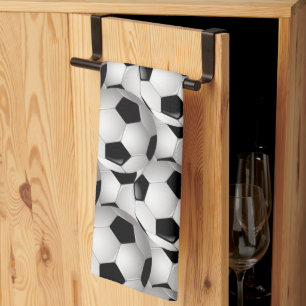 Soccer Ball Pattern Tea Towel
