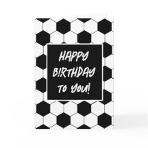 Soccer Ball Pattern Template Greeting Card