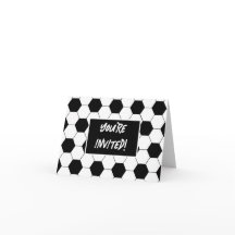 Soccer Ball Pattern Template Invitation Card