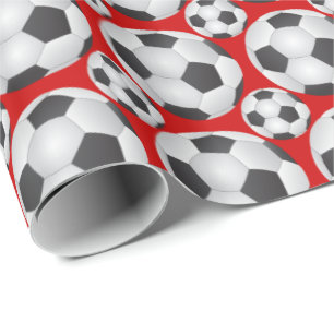 Soccer Ball Pattern Wrapping Paper
