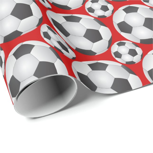 Soccer Ball Pattern Wrapping Paper (Roll Corner)