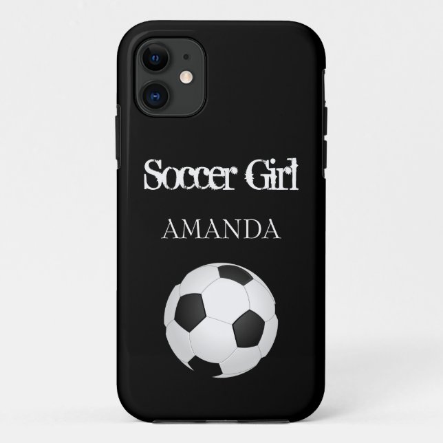 Soccer Ball Personalised Beach Towel Gift Case-Mate iPhone Case (Back)