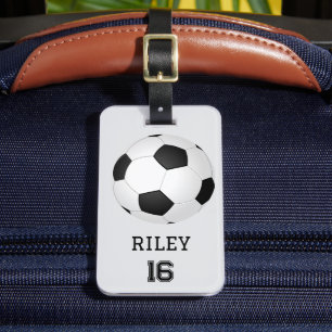 Soccer Ball Personalised Custom Team Bag Tag Gift