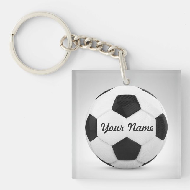 Soccer Ball Personalised for Sports Occasions Key Ring (Front)