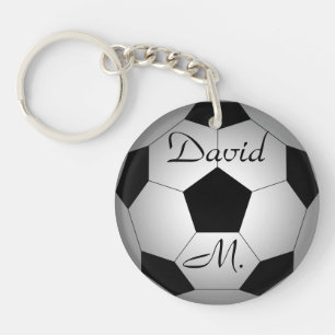 Soccer ball, personalised key ring