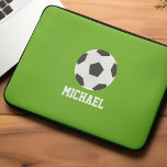 Soccer Ball Personalised Laptop Sleeve<br><div class="desc">Soccer Ball Personalised kids design.</div>