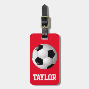 Soccer Ball Personalised Luggage Tag