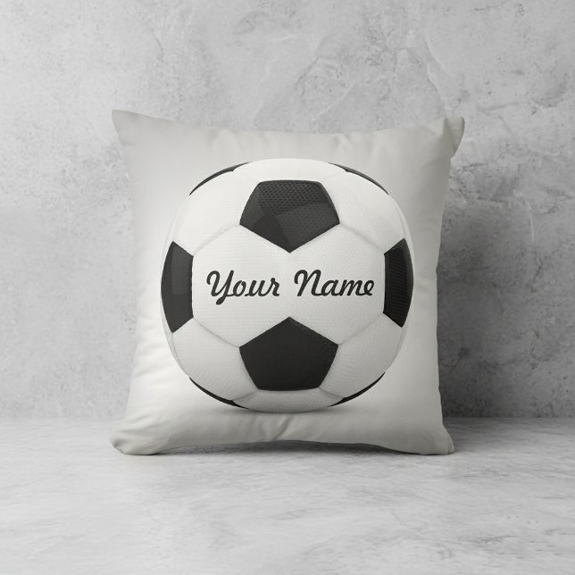 Soccer Ball Personalised Name Cushion (Creator Uploaded)