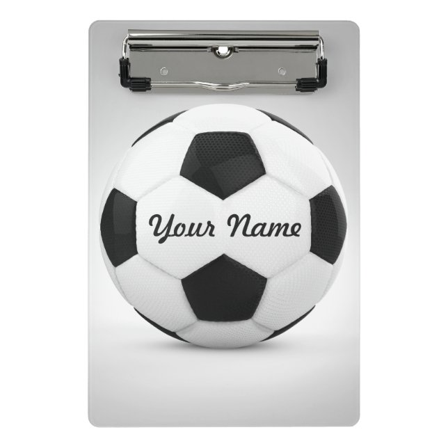 Soccer Ball Personalised Name Mini Clipboard (Front)