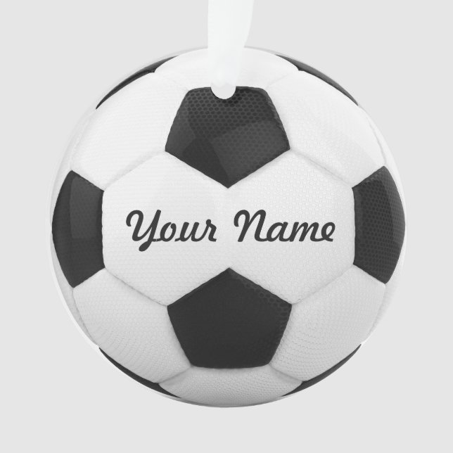 Soccer Ball Personalised Name Ornament (Front)