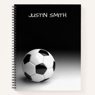 Soccer Ball Personalised Spiral Notebook