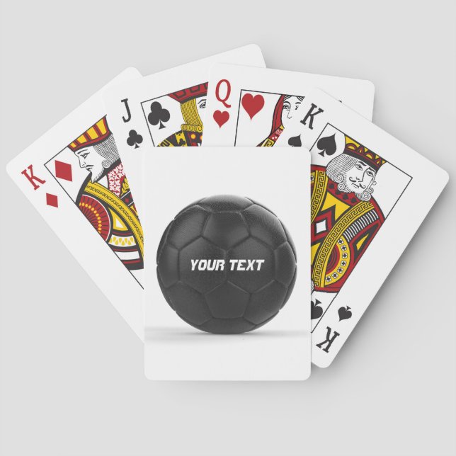 Soccer Ball Personalised Text Playing Cards (Back)