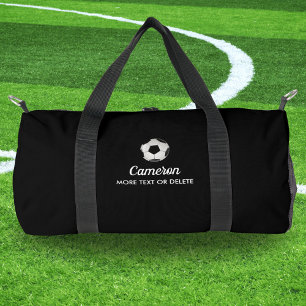 Soccer Ball Personalized Name Custom Team Text Duffle Bag