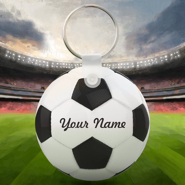 Soccer Ball Personalized Name Key Ring (Creator Uploaded)