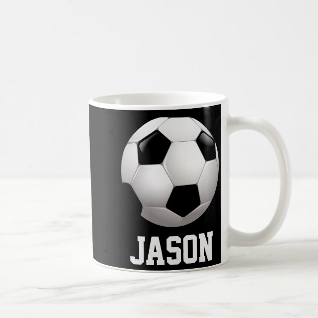 Soccer Ball Personalized T Shirt  Coffee Mug (Right)