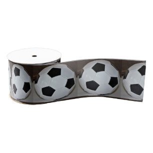 Soccer Ball Photo Grosgrain Ribbon