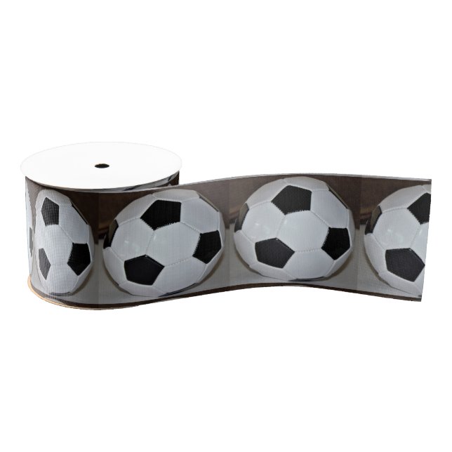 Soccer Ball Photo Grosgrain Ribbon (Spool)