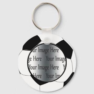 soccer ball photo key ring