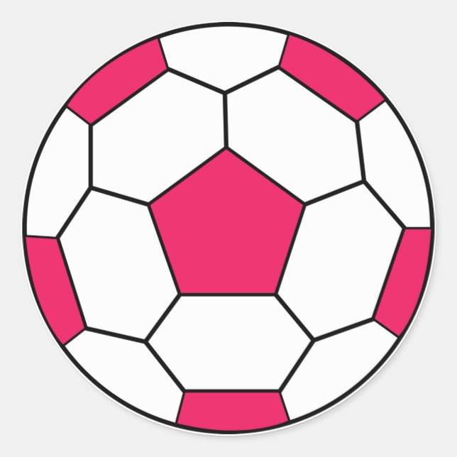Soccer Ball Pink Sticker (Front)