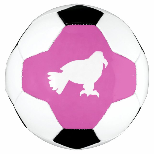 Soccer Ball Pink White Eagle Shape (Front)