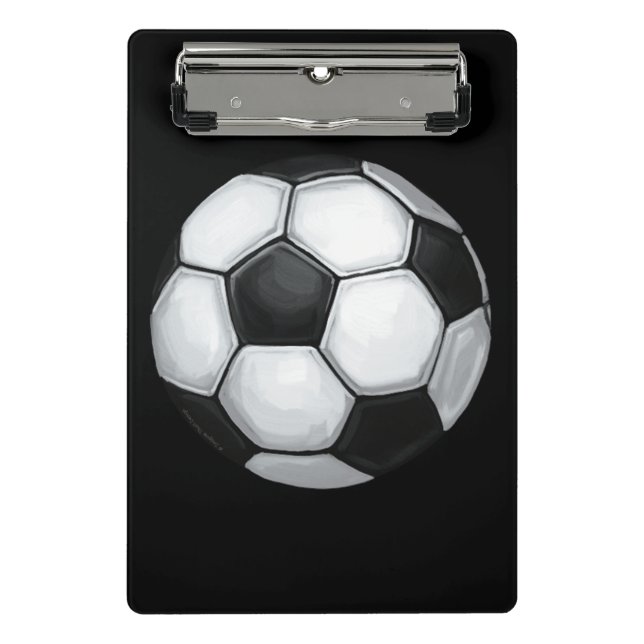 Soccer Ball Player name and Number Mini Clipboard (Front)