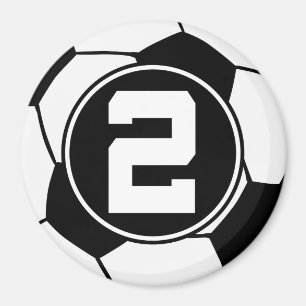 Soccer Ball Player Number 2 Stocking Stuffer Magnet