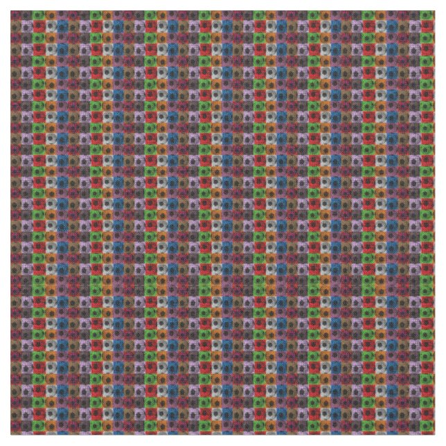 Soccer Ball Pop Art Pattern, Fabric (Close Up)