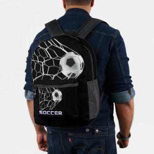 Soccer ball printed backpack