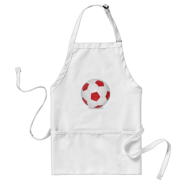 Soccer ball red standard apron (Front)