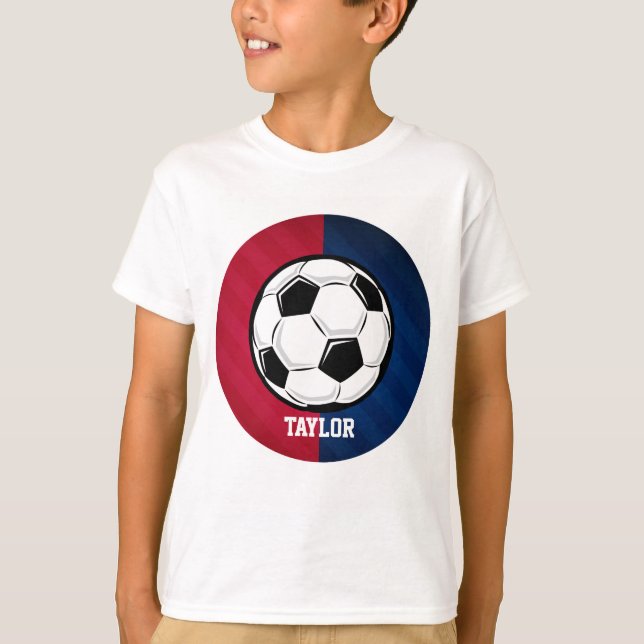 Soccer Ball; Red, White, and Blue T-Shirt (Front)