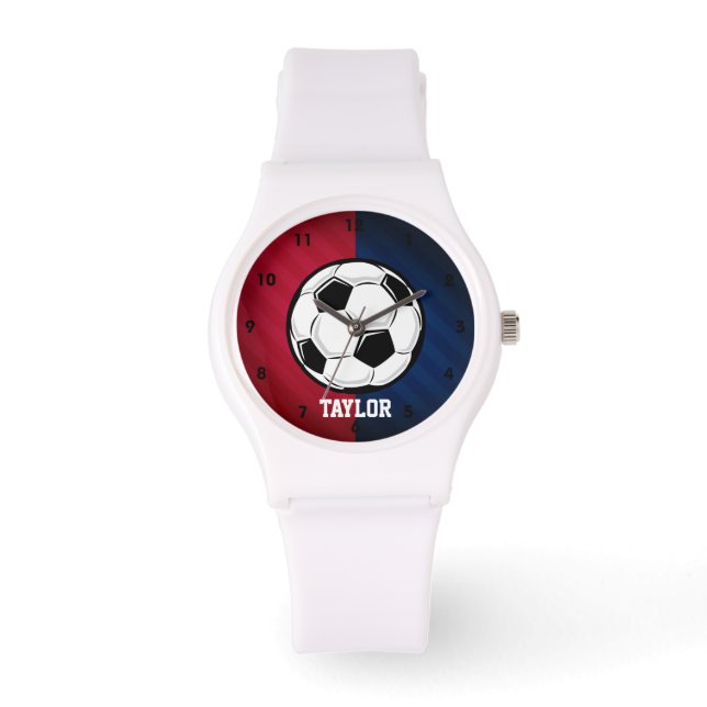 Soccer Ball; Red, White, and Blue Watch (Front)
