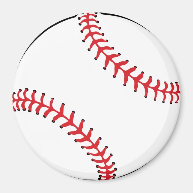 Soccer ball Red & White Magnet (Front)