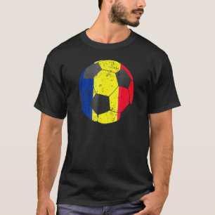 Soccer Ball Romania Flag Romania Flag T-Shirt
