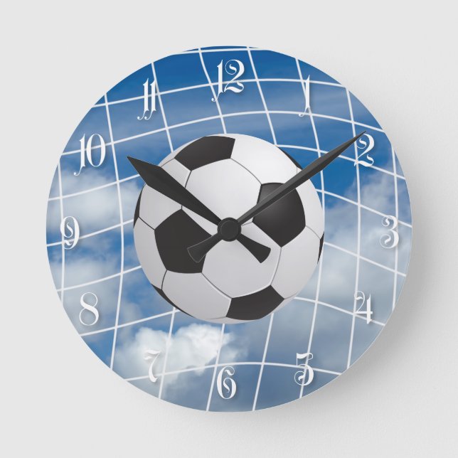 Soccer ball round clock (Front)