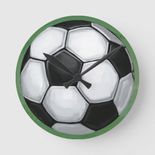 Soccer Ball Round Clock