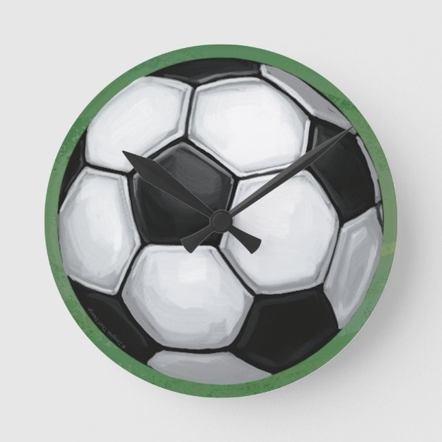 Soccer Ball Round Clock (Front)
