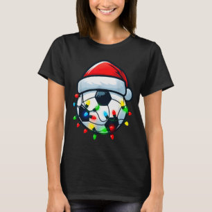 Soccer Ball Santa Hat Xmas Pajamas Players Toddler T-Shirt