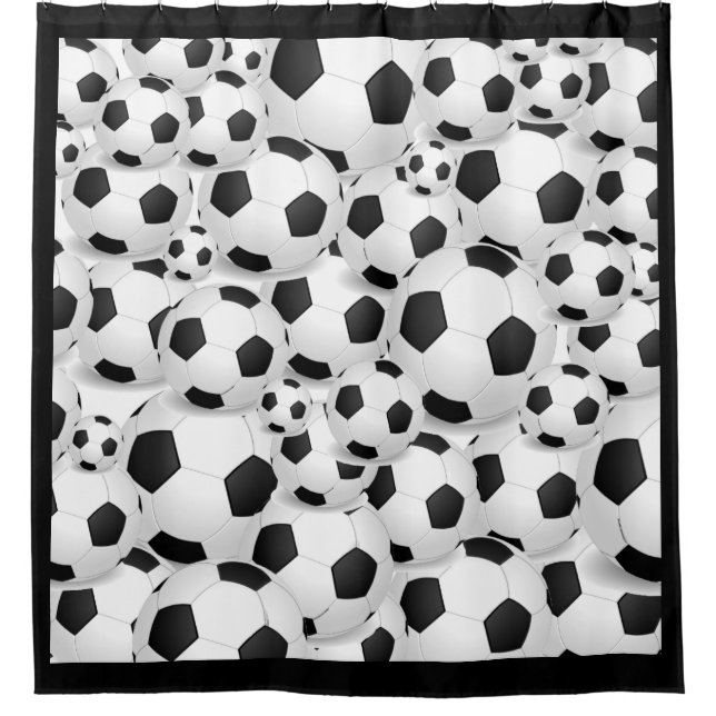 Soccer Ball Shower Curtain (Front)