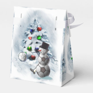 Soccer Ball Snowman Christmas Favour Box