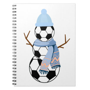 Soccer ball Snowman. Notebook