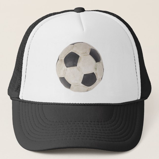 Soccer Ball Soccer Fan Football Footie Soccer Game Trucker Hat (Front)