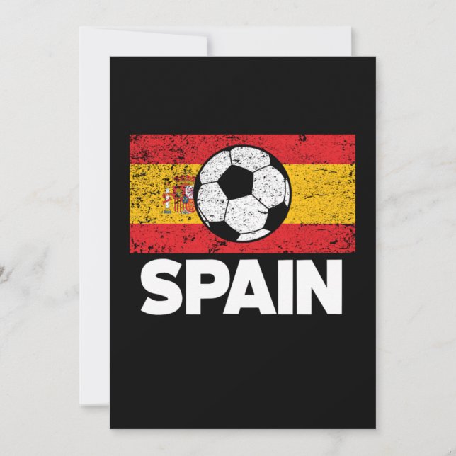 Soccer Ball Spain Flag Football Player 2021 Gift Invitation (Front)