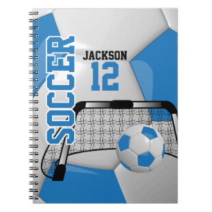 Soccer Ball ⚽ Sport - Blue and White Notebook