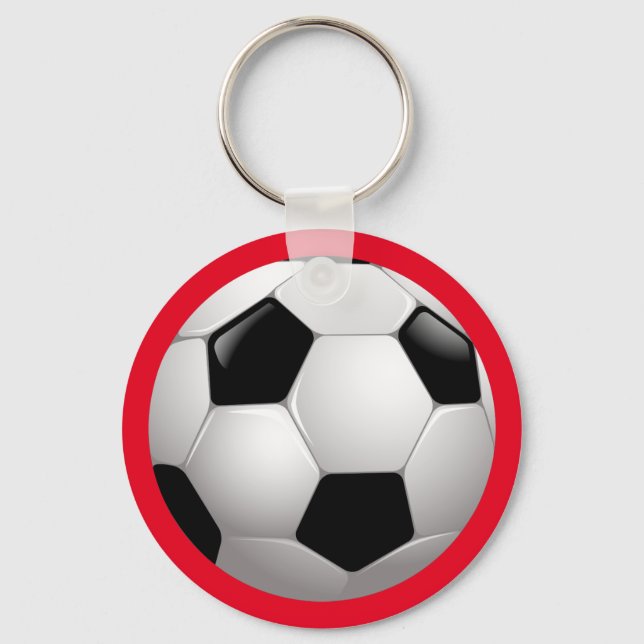 Soccer Ball Sports Key Ring (Front)