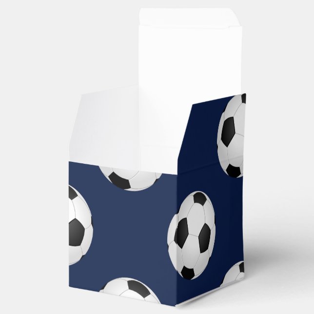 Soccer Ball Sports Pattern Favour Box (Opened)