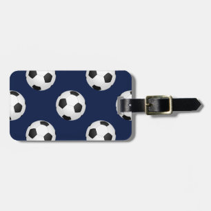 Soccer Ball Sports Pattern Luggage Tag