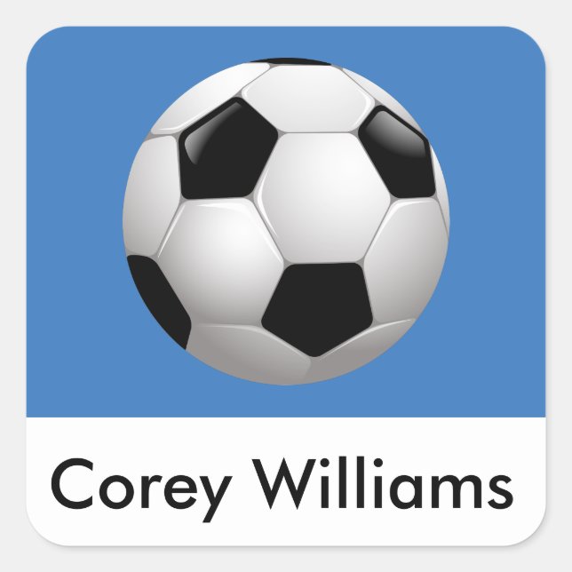 Soccer Ball Sports Square Sticker (Front)