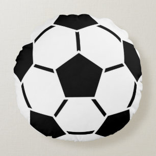 Soccer Ball Sports Team Round Pillow